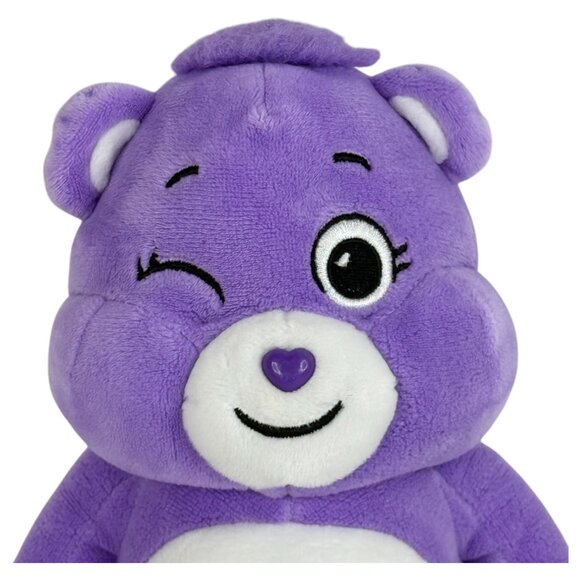 Winking Care Bears Share Bear Plush 10” Purple Lollipops Stuffed Animal Toy - Picture 2 of 8